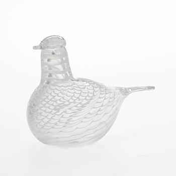 Oiva Toikka, a 'Mediator dove' glass bird, signed O. Toikka Nuutajärvi.