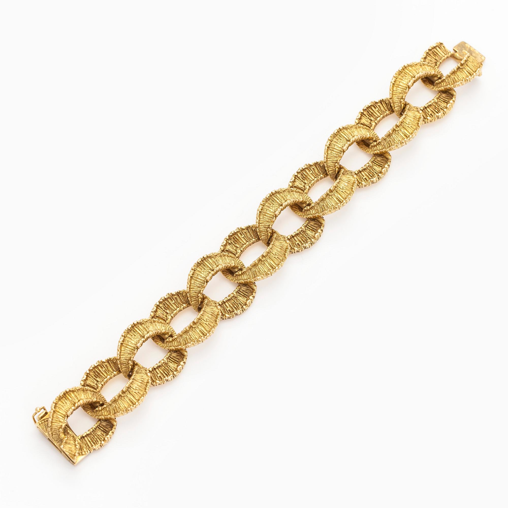 Armband, 14K guld, importstämplar Tillander 1968.