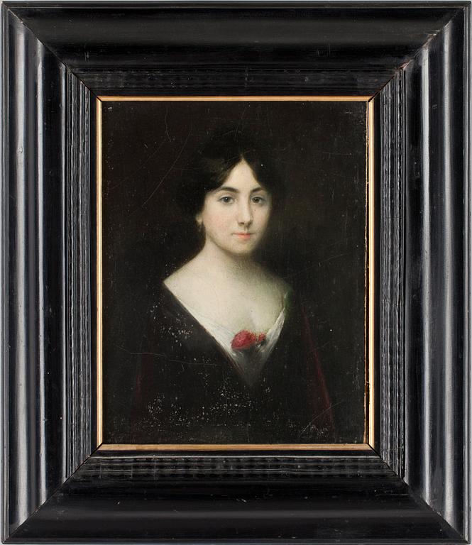 OKÄND KONSTNÄR 1800-TAL, olja på pannå, ej sign.