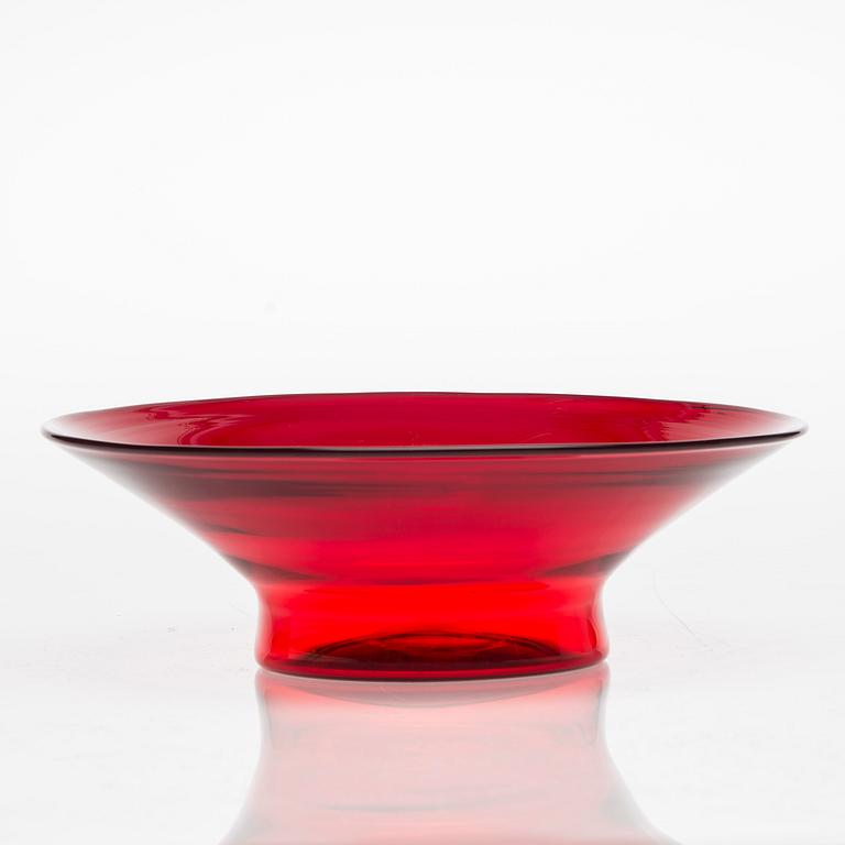 SKÅL, glas, signerad S. Hopea Nuutajärvi Notsjö -63.