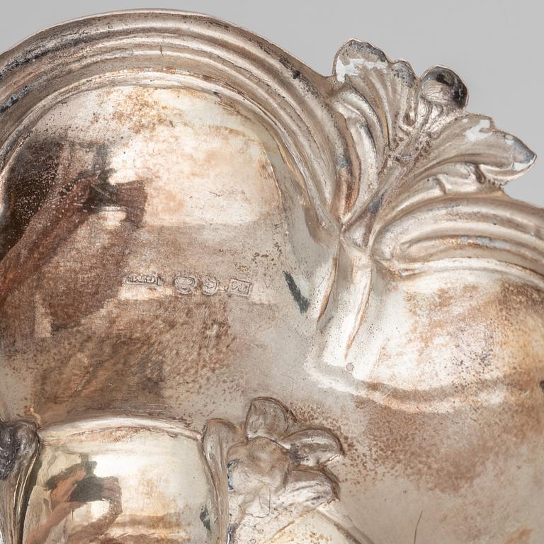 Gustaf möllenberg, skål, silver, nyrokoko, Stockholm, 1849.