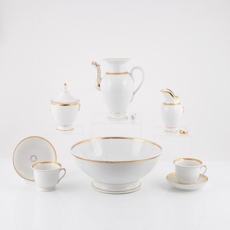 Six pieces of Empire porcealin, 19th Century.