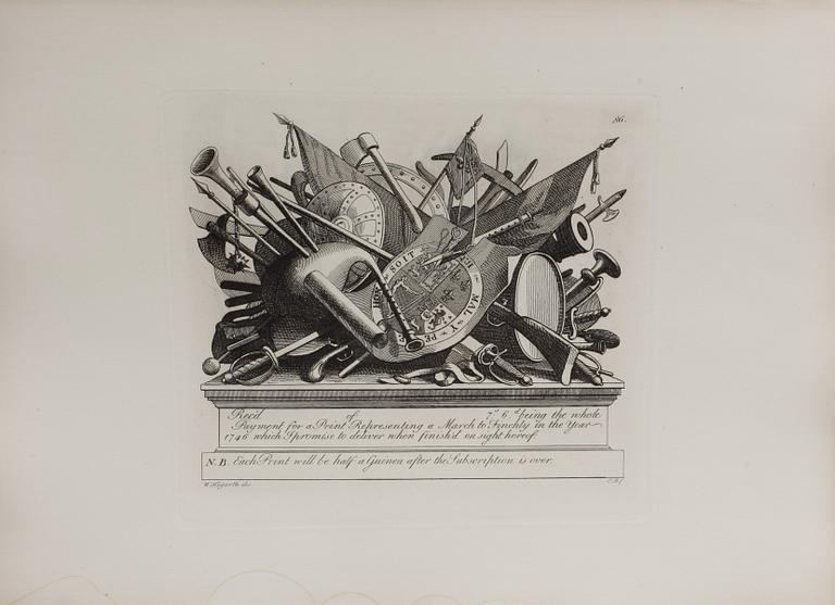 WILLIAM HOGARTH, efter, 88 st grafo print.