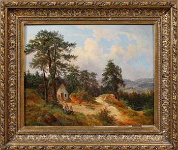 OKÄND KONSTNÄR, olja på duk, 1800-tal.