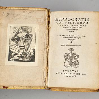 BOOK, Medicine: The Works of Hippocrates, 1553/4.