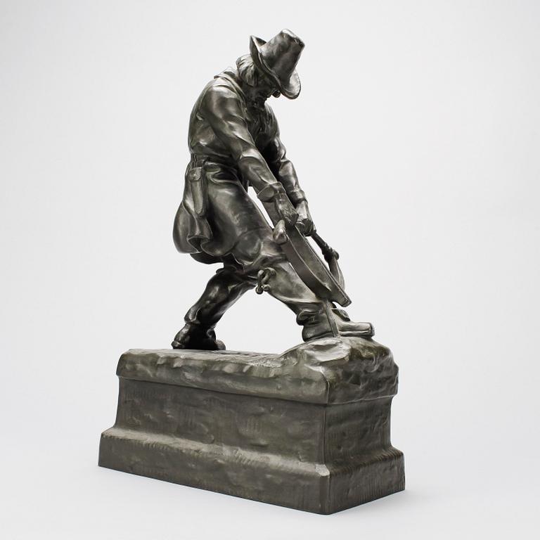 ALFRED OHLSON, skulptur, brons, signerad, gjutarstämpel Otto Meyers Eftr.