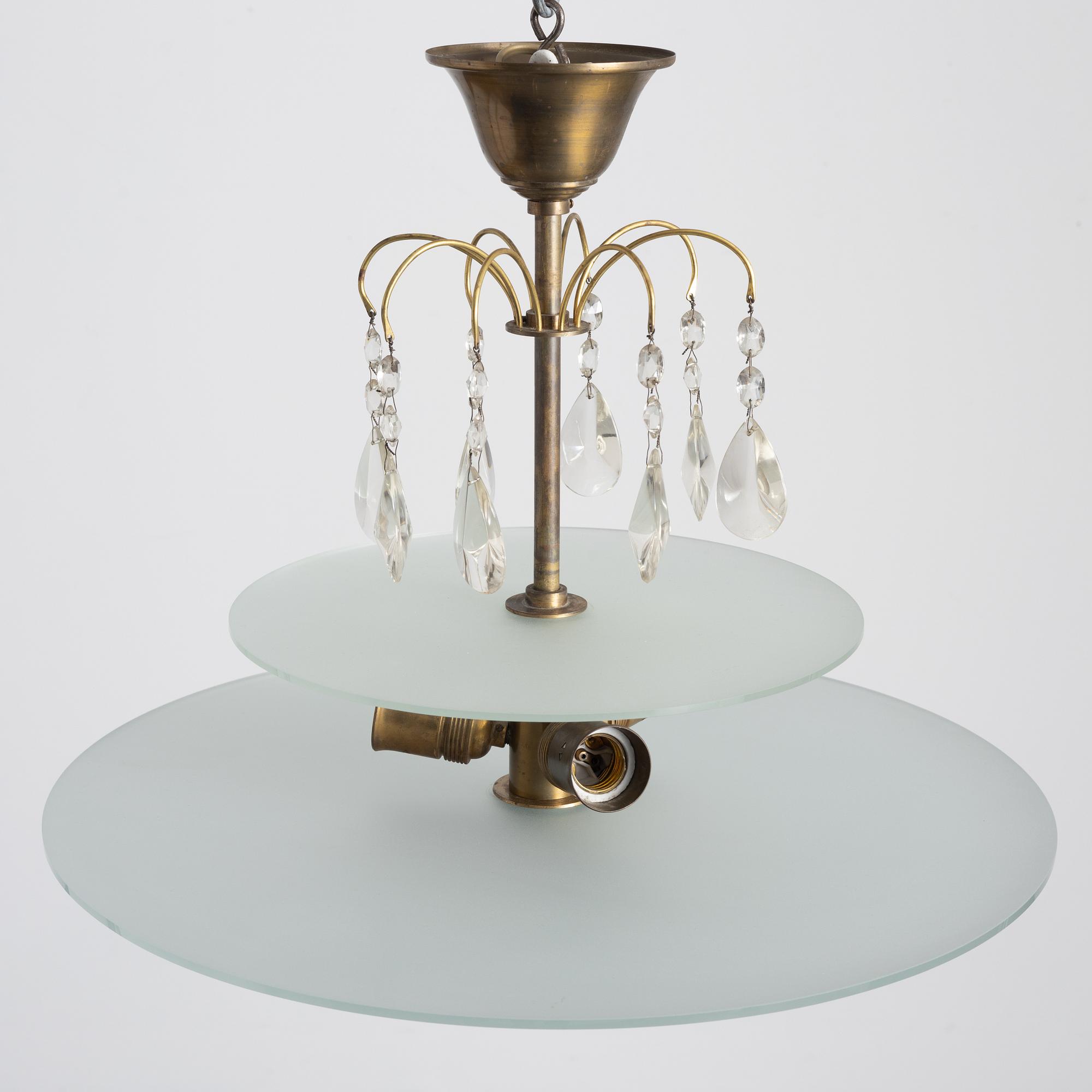 Erik Tidstrand, a model "26856" ceiling lamp, Nordiska Kompaniet, 1920s.