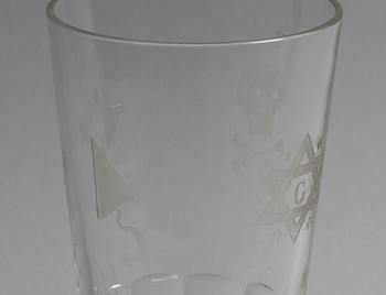 GLAS, sk frimurarglas. 1900-talets första hälft.