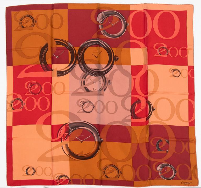 Cartier, a twill silk scarf.