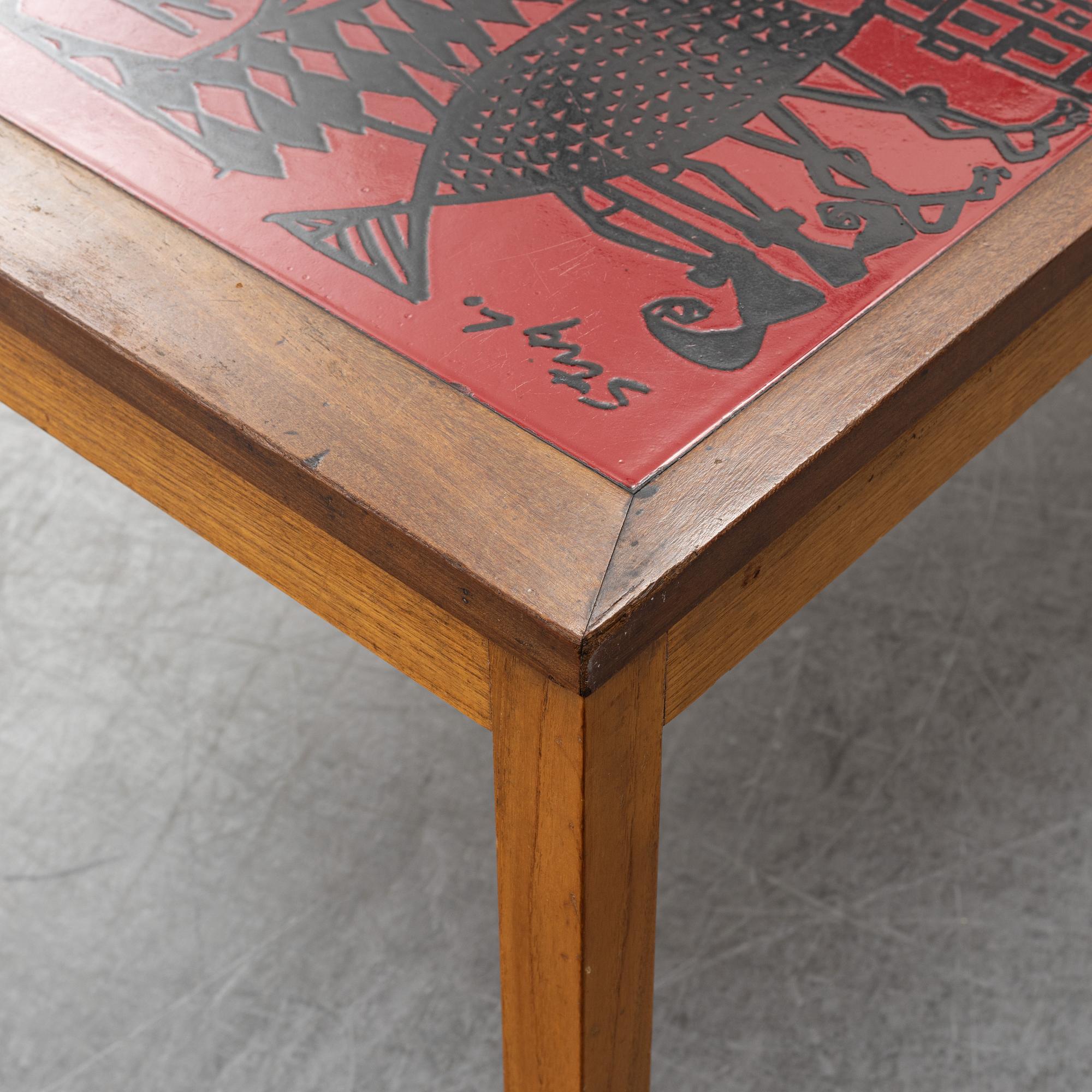 A coffee table by Stig Lindberg & David Rosén for Nordiska Kompaniet, ca 1959.