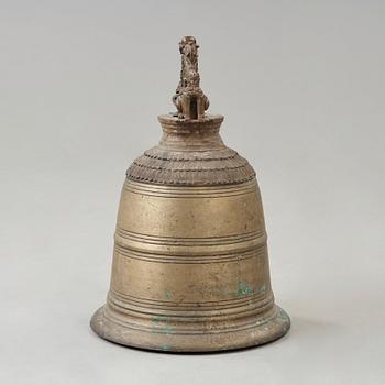 A Burmese bronze temple bell, 19th Century.