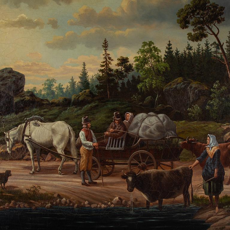 UNKNOWN ARTIST, oil on canvas, siugned E., Dahlberg and dated 1881.