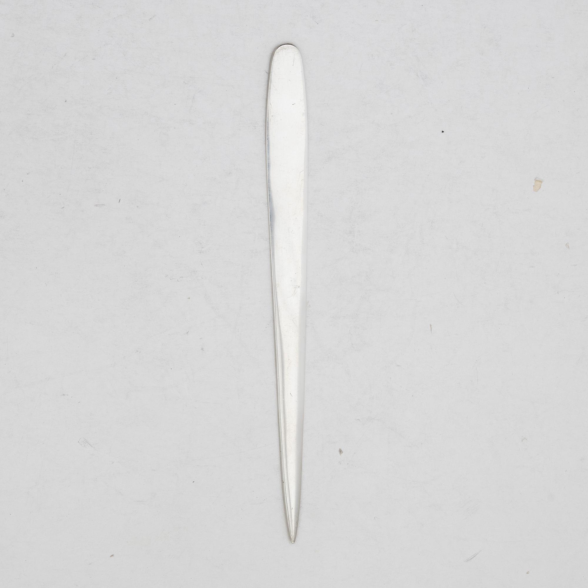 Sven-Erik Högberg, brevkniv, sterlingsilver, Göteborg, 1989.