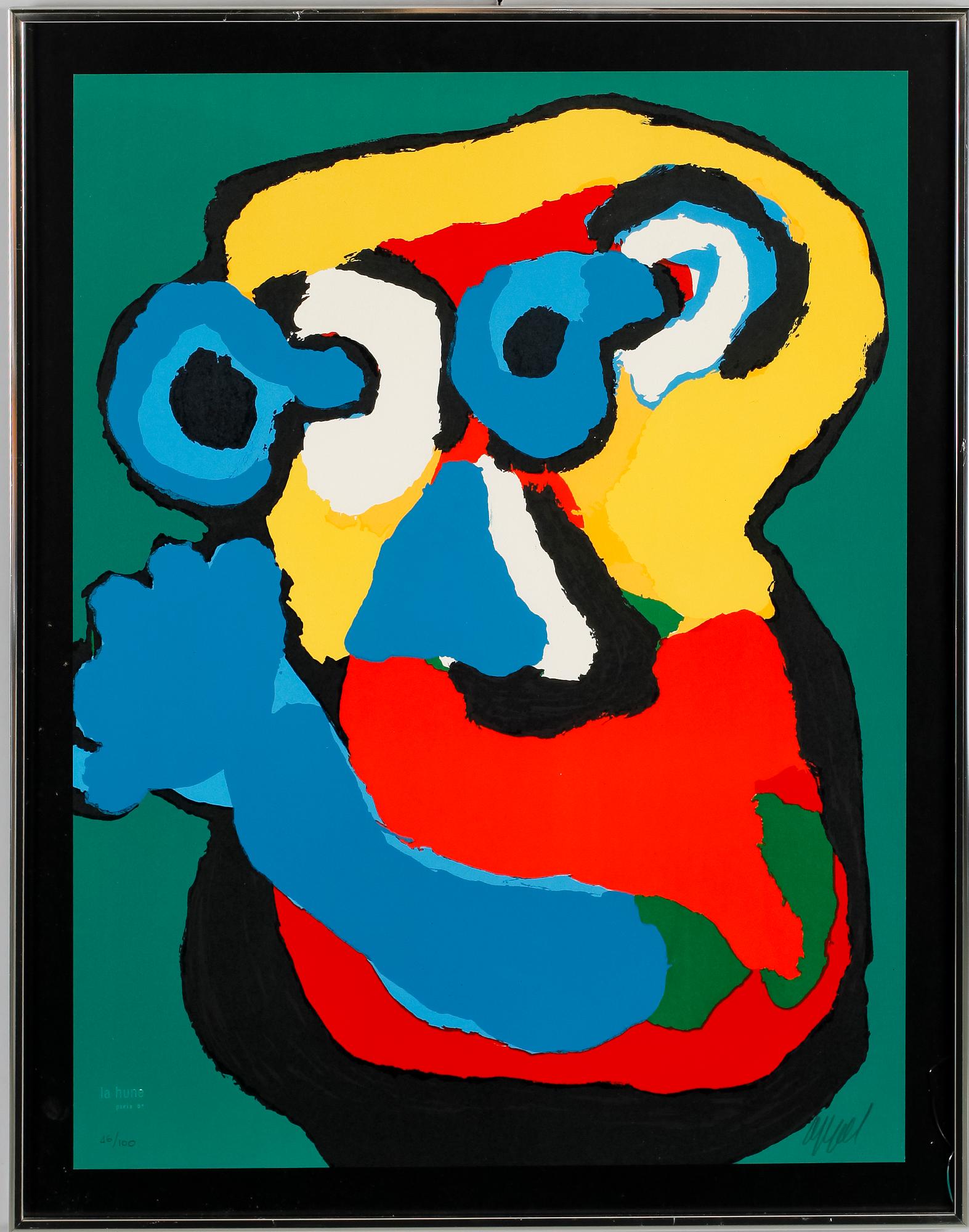 KAREL APPEL, färglitografi, sign, numr 46/100.