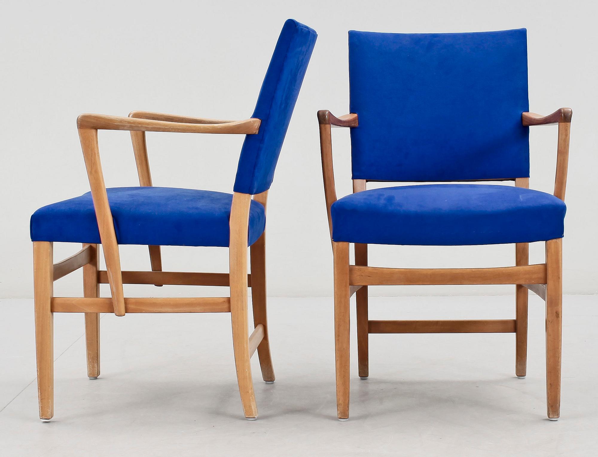 KARMSTOLAR, ett par, "Carolus Mindre", Carl Malmsten, 1900-talets mitt.