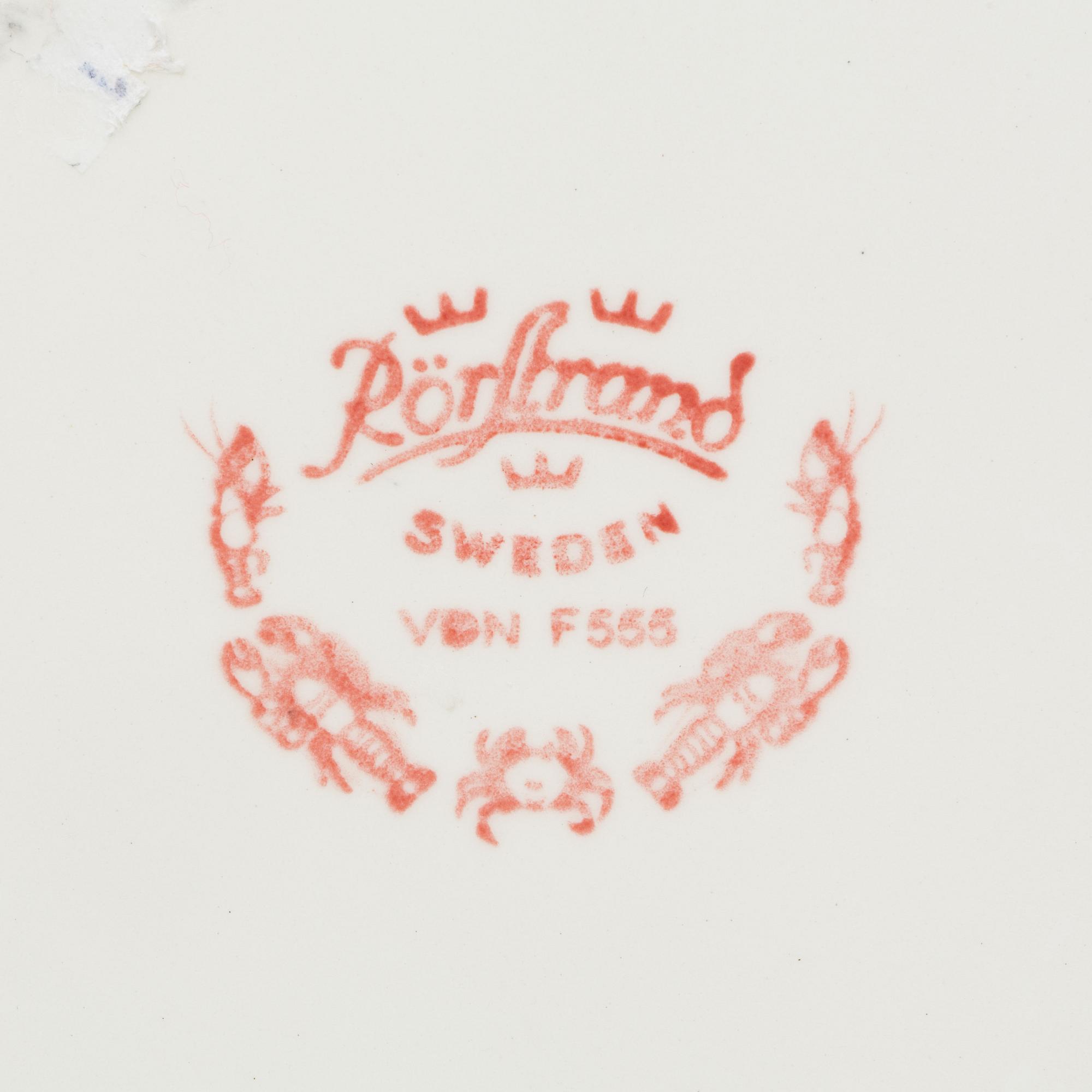 KRÄFTSERVIS, 7 delar, porslin, Rörstrand, 1900-talets andra hälft.
