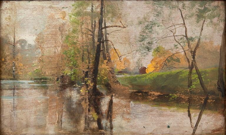 Arvid Mauritz Lindström, 2 pcs Landscapes.