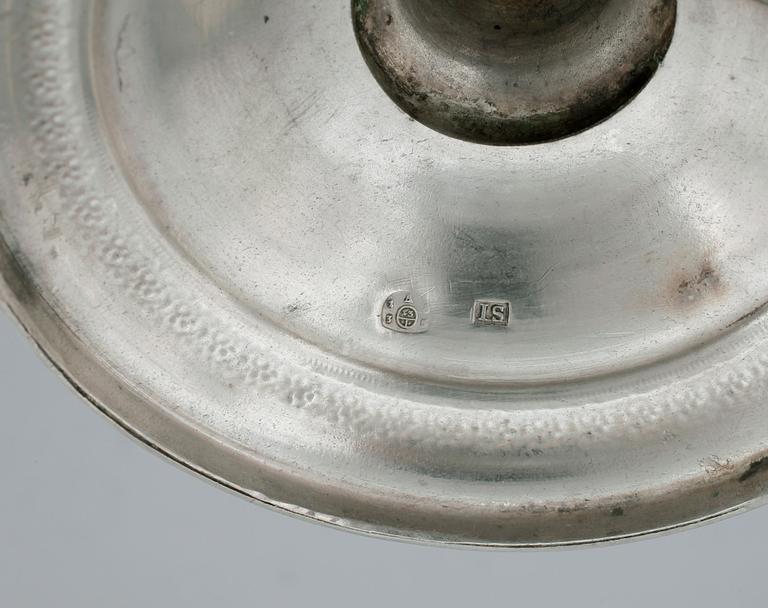 JUDISK SKÅL PÅ FOT, silver, Wien 1836. Vikt ca 350 gram.