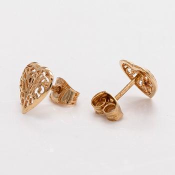 Kalevala Koru, earrings, 14K gold.