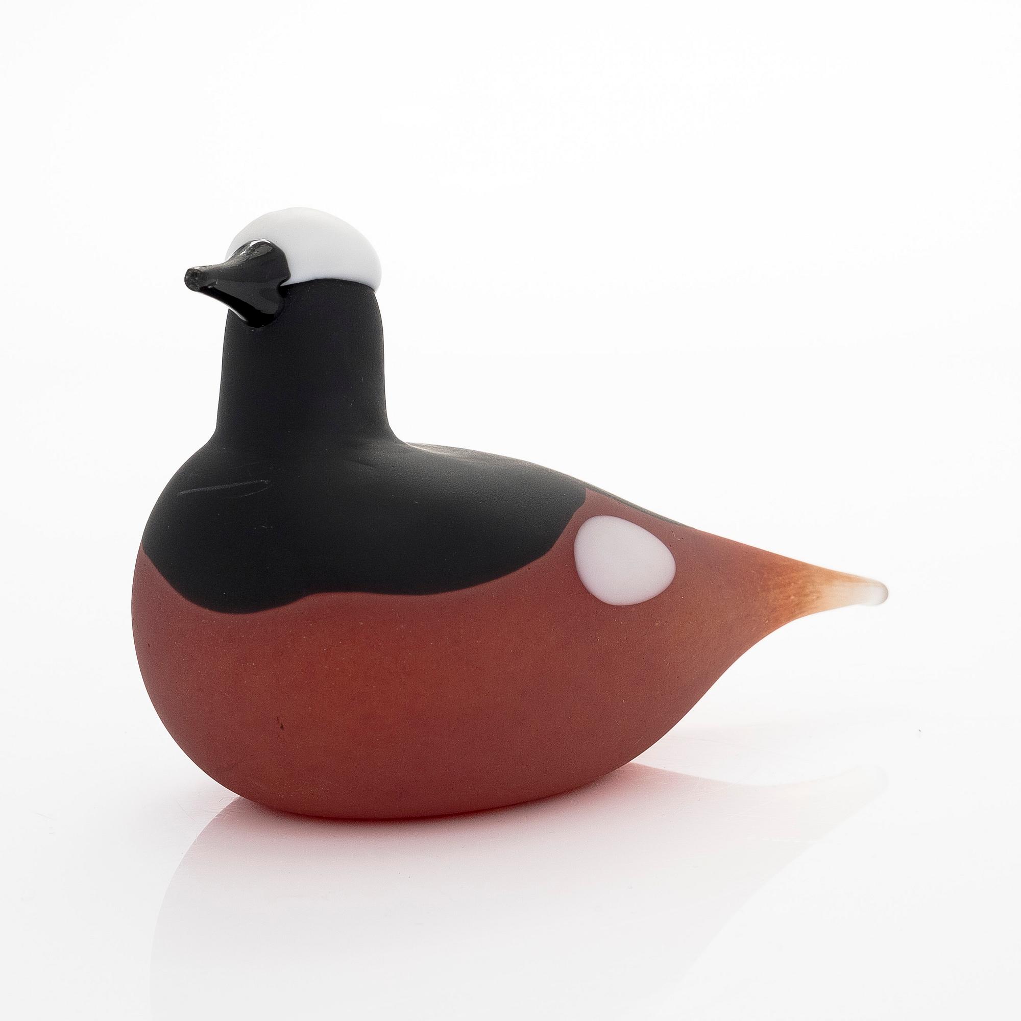 Oiva Toikka, lasilintu, "Vuorileppälintu", signeerattu Oiva Toikka Nuutajärvi.