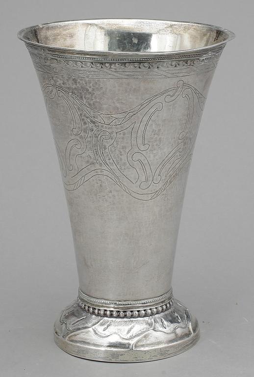 BÄGARE, silver, Erik Ernander, Uppsala, 1796. Vikt ca 430g.