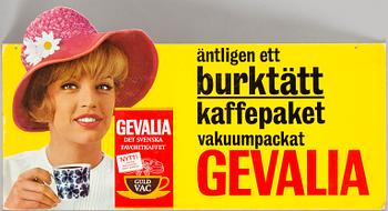 REKLAMSKYLTAR, 2 stycken, Gevalia, 1960-tal.