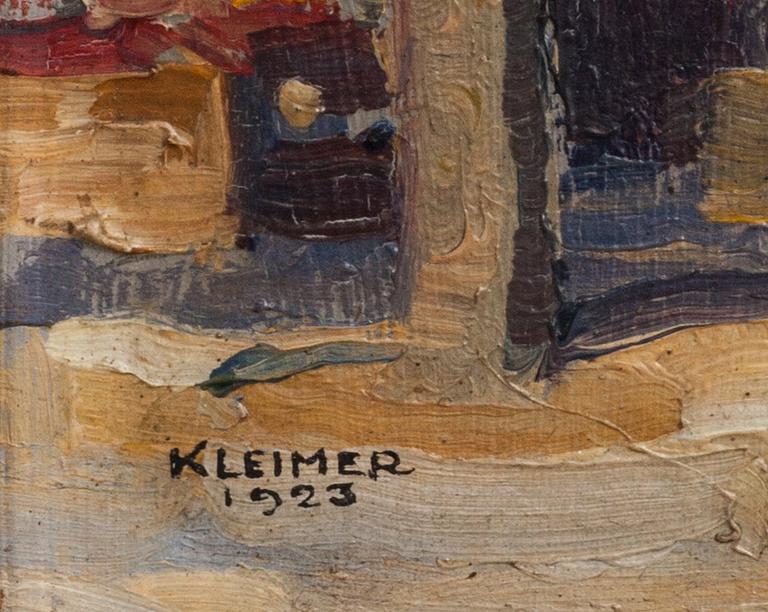 AXEL KLEIMER, olja på pannå, signerad och daterad 1923.