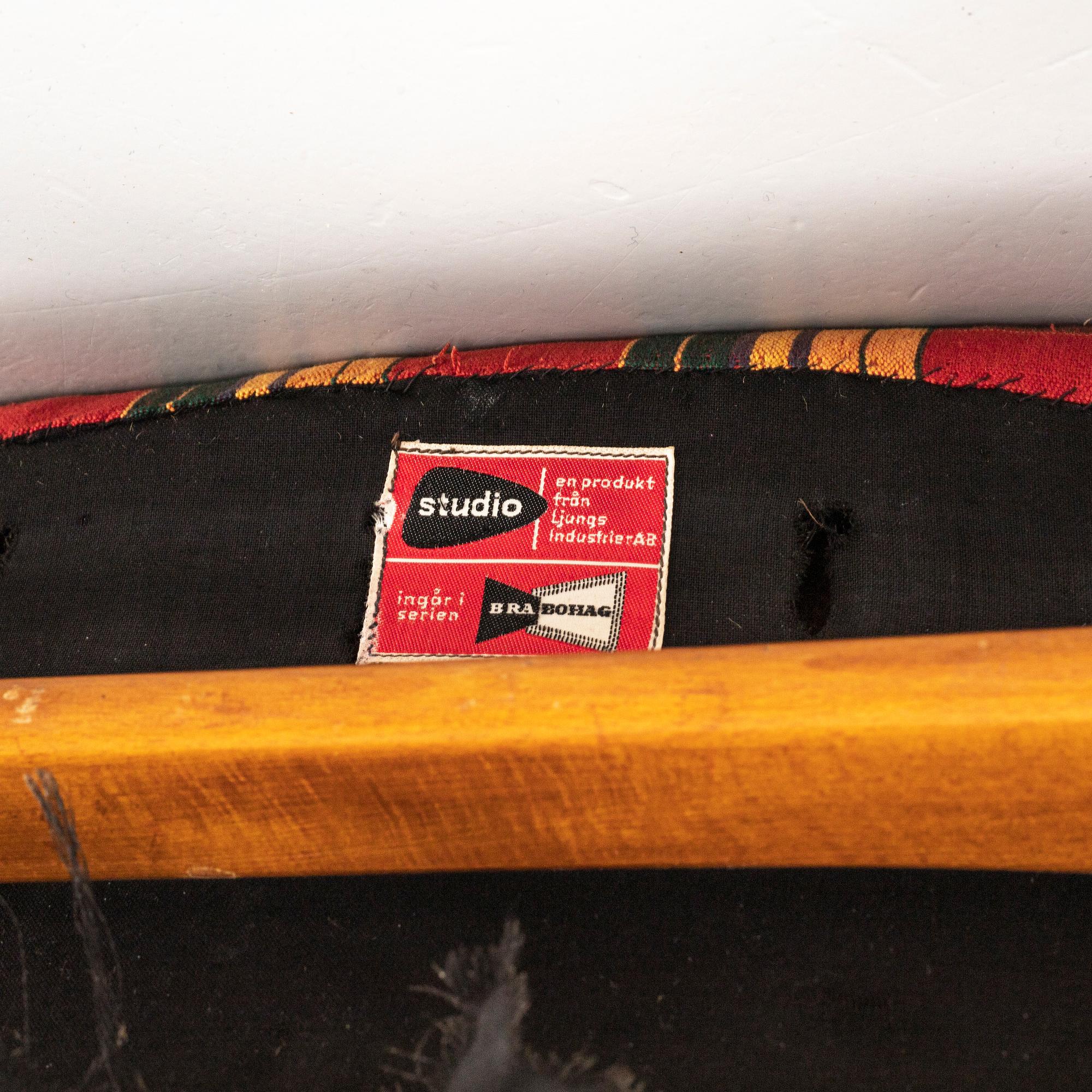 Alf Svensson, fåtöljer, ett par, "Studio", Bra Bohag, Ljunge Industri, 1950/60-tal.