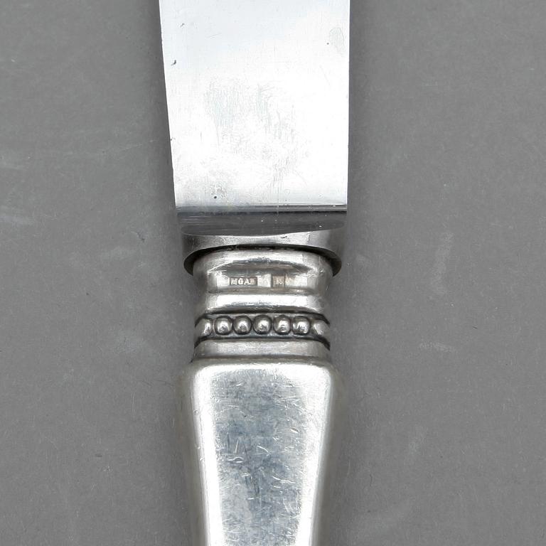 BESTICKSSERVIS, silver, 56 delar, MGAB, Erik Löfman, bl a 1976. 2270 gram.