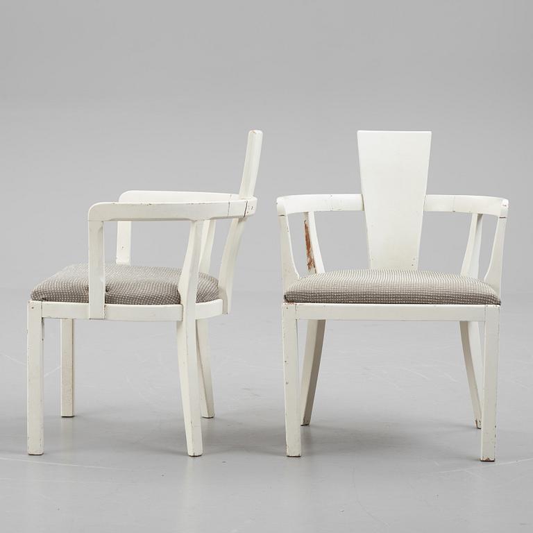 Karmstolar, ett par, 1900-talets första hälft.