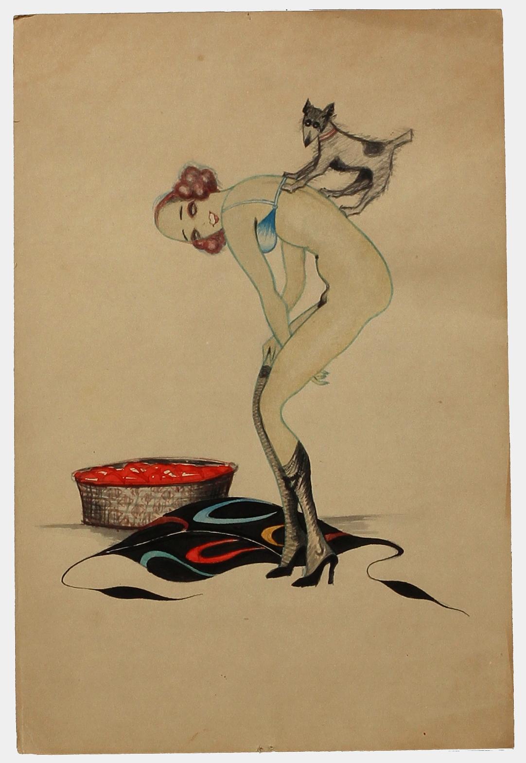 BERNDT AULIN, 11 st, akvarellerade tuschteckningar, sign. Dat 1923-24.