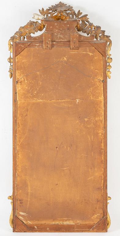A late 19th century mirror and console table.