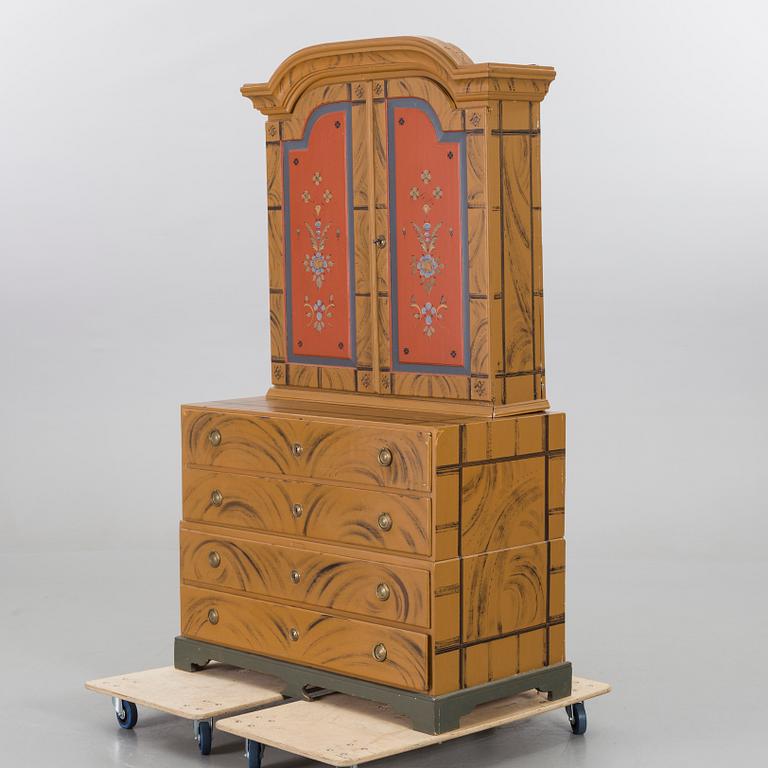 A Swedish painted cabinet late 19th century.