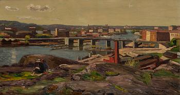 ELLIS WALLIN, oil on canvas, signed and dated 34.