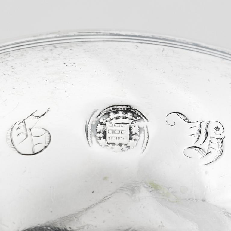 Adolf Zethelius, nattljusstakar, ett par, silver, Stockholm 1816.