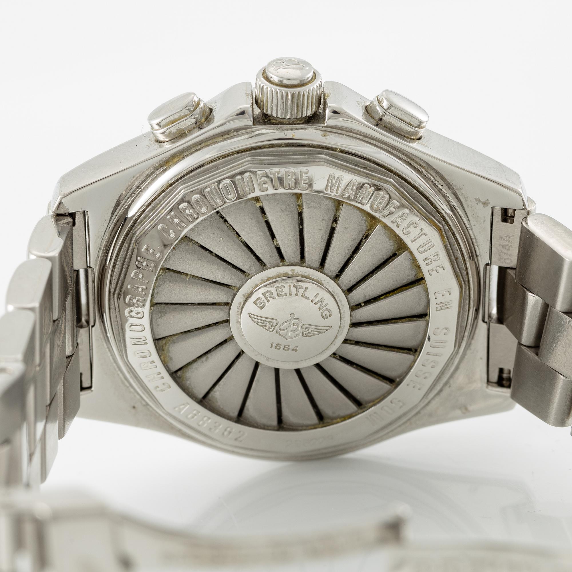Breitling, B-1, wristwatch, chronograph, 43.2 mm.