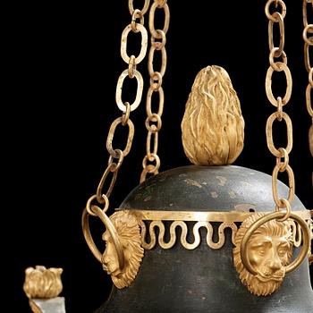 AMPEL, för åtta ljus, Empire, 1800-talets början.