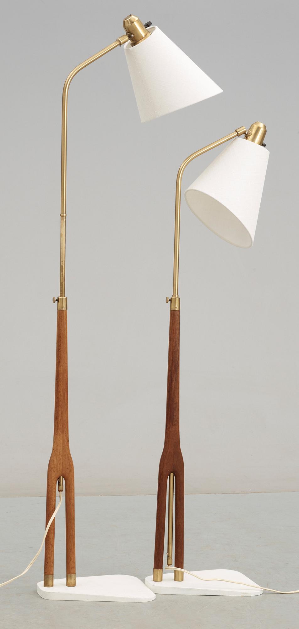 GOLVLAMPOR, ett par, Hans Bergström, Asea, 1900-talets mitt.