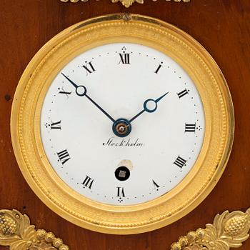 An Empire mantel clock, early 19th Century.