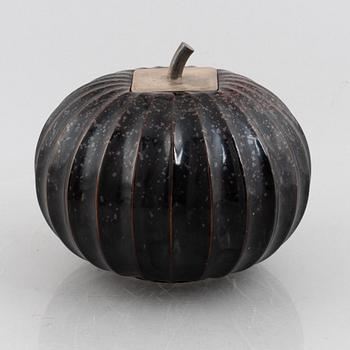 Paul Hoff, skulptur/urna med lock, stengods, Gustavsbergs studio 1989.
