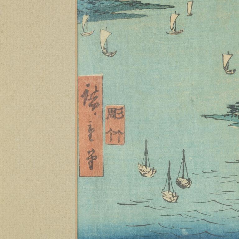 Ando Utagawa Hiroshige, efter, färgträsnitt, Japan, 1900-talets första hälft.