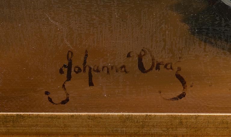 Johanna Oras, olja på duk, signerad.