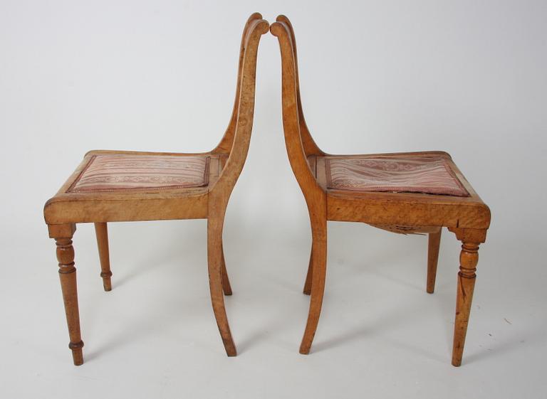 STOLAR, 4 st, biedermeier, 1800-talets mitt.