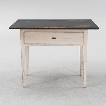 A painted table, 19th Century.