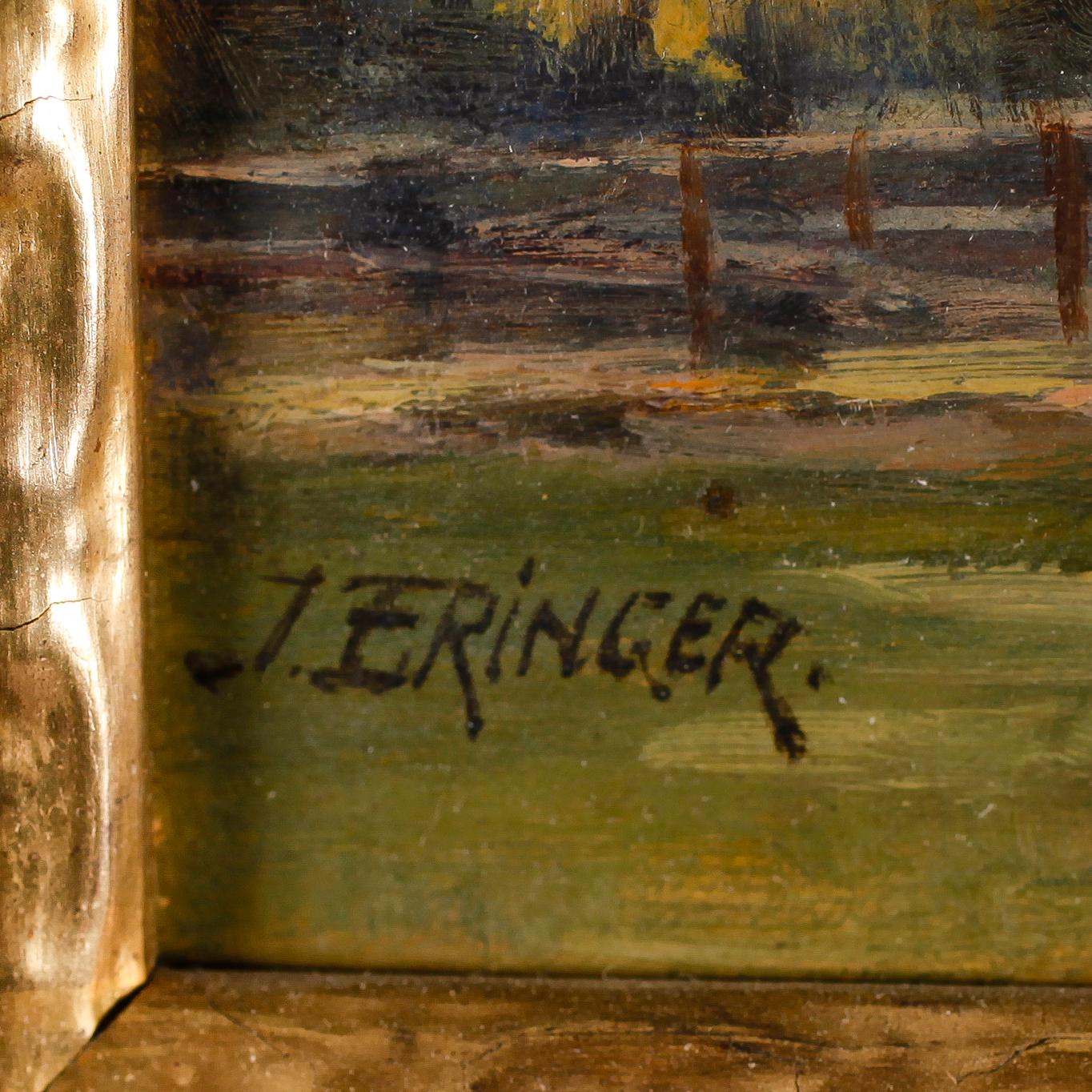 JOSEF ERINGER, olja på pannå, signerad.