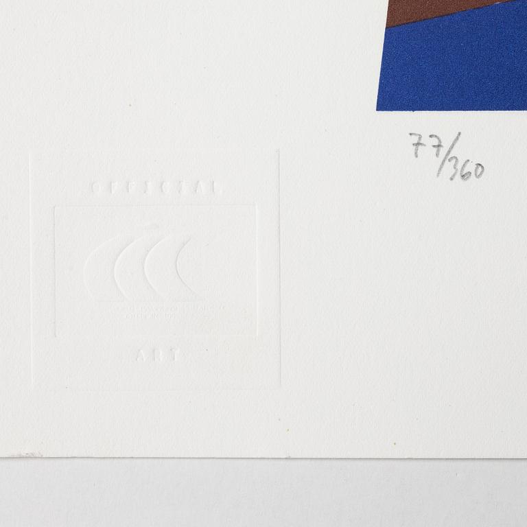 Mapp, 4 litografier,"5Th IAAF World Championships in Athletics Götebog 1995".