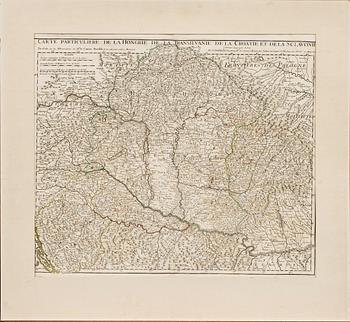 MAP,"Carte Particuliere de la Hongrie de la Transilvanie de la Croatie et de la Sclavonie. Dated 1717.".