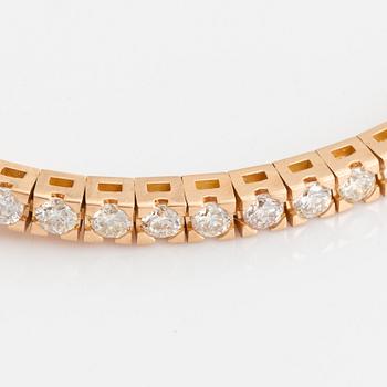 Brilliant cut diamond tennis bracelet,