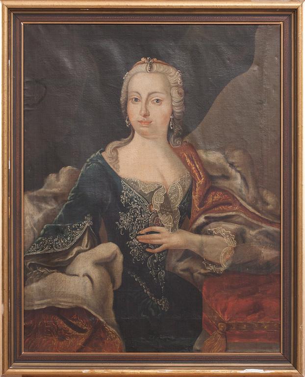 OKÄND KONSTNÄR, olja på duk, 17/1800-tal.