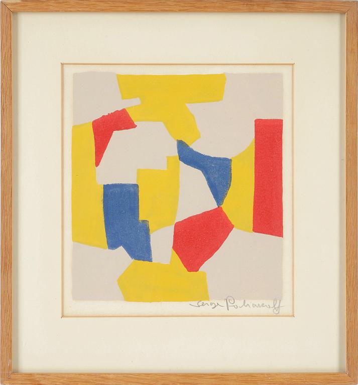 SERGE POLIAKOFF, Färglitografi, signerad.